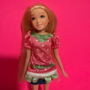 Stylish Pink and Green Doll with Dress